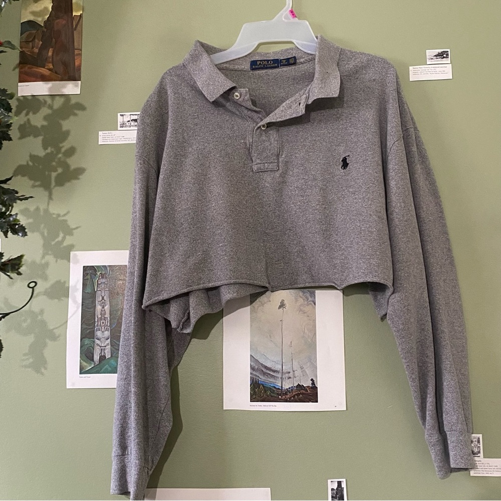 Cropped Polo Long Sleeve